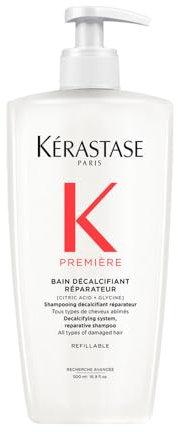 Kérastase Première, Reparierendes und kalziumreduzierendes Shampoo für geschädigtes Haar, Mit Zitronensäure und Glycin, Bain Décalcifiant Rénovateur Shampoo, 500 ml