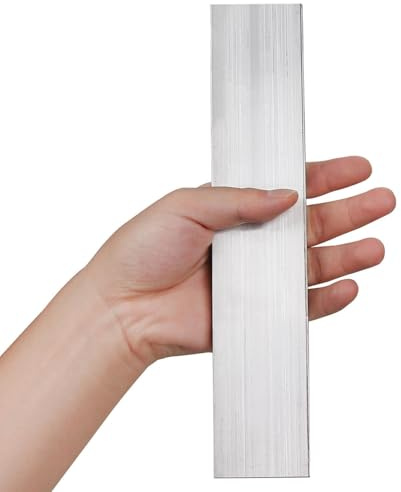 1 barra cuadrada de aluminio, 15 mm de grosor × 50 mm de ancho × 254 mm de largo, placa plana cuadrada de aluminio 6061 para construcción industrial