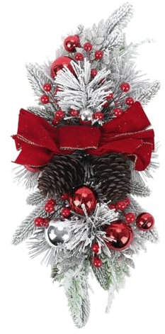 Sunfashion Weihnachtskränze,Kranz Herbst Weihnachtsdeko Türkranz Blumenkränze Herbstkranz Haustür Dekokranz Frühling Willkommen Deko Holz