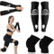 GUIANLOU 1 Par Protectores De Brazos De Voleibol + 1 Par Rodilleras Voleibol Rodilleras Elásticas Antideslizantes Antebrazo Voleibol Para Danza,Fútbol,Voleibol,Baloncesto,Yoga.