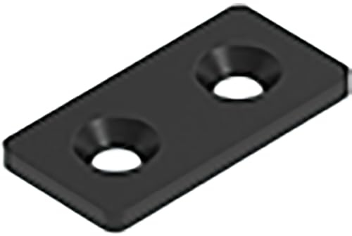 Fath Verbindungsplatte 2-loch passend zu Item System Aluprofil Nut 8, Stahl schwarz