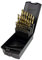 GREYWOLF 25-teiliges Kobalt-Bohrer-Set, M35 Industriequalität, HSS-Bohrer (1 mm – 13 mm), 0,5 mm abgestuft, für Edelstahl, Gusseisen und Hartmetalle, mit indexierter Aufbewahrungsbox