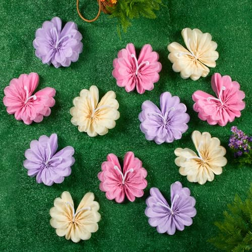 12 Stück 3D Schmetterling Deko, Papier Schmetterlinge Deko Bunt Fliegende Schmetterlinge für Gartenparty Deko Kindergeburtstag Deko Tischdekoration Innen Frühling Deko Tischdekoration