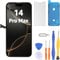 LL TRADER Screen Replacement for iPhone 14 Pro Max 6.7 LCD Retina FHD Display COF Touch Screen Digitiser with Repair Tool Kits, Waterproof Tape and Screen Protoctor (Truetone programable)