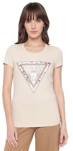 GUESS T-Shirt Triangle Tee White ES25GU52 W5RI22J1314, mehrfarbig, Large