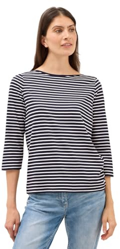 Cecil Gestreiftes Shirt urban Dark Blue L