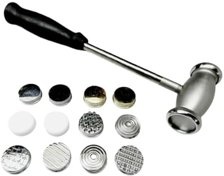 Metal Texturing Hammer with 12 Interchangeable Pattern Faces for Jewellery Design