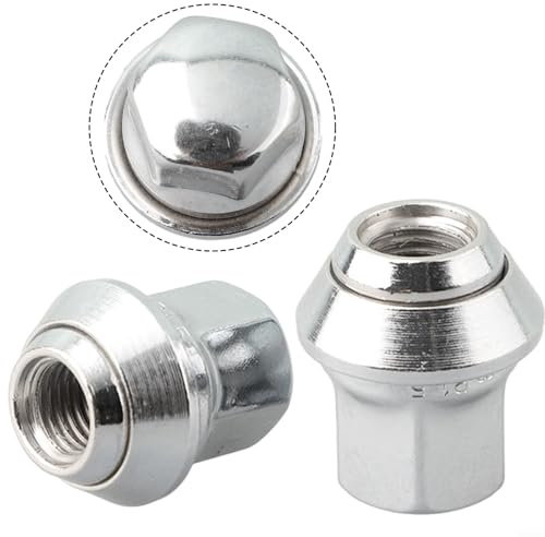 5er-Pack Chrom-Radmuttern, kompatibel mit Ford Focus, für Mondeo, Fiesta, Kuga, Transit Connect und für Volvo C30, C70 II, S40 II, V40, V50 Modelle – direkt passende Ersatz-Radmuttern