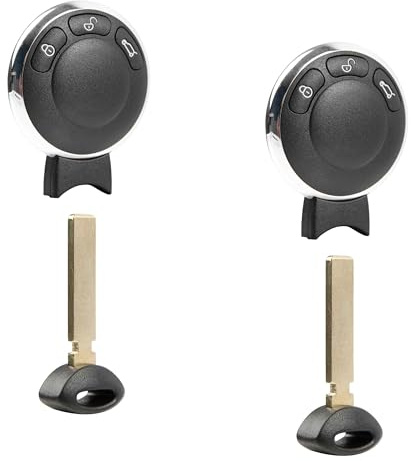 2X Key Fob Remote Replacement 3-Button Proximity for 2006-2014 BMW Mini Cooper Countryman Paceman (KR55WK49333, 3452819-01)