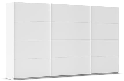Rauch Möbel KULMBACH, Schwebetürenschrank, Farbe Weiß, Breite 360 cm | Kleiderschrank mit Schwebetüren, Schiebetüren, 3-türig, Zubehör Basic, für Schlafzimmer, Jugendzimmer, Garderobe, Flur
