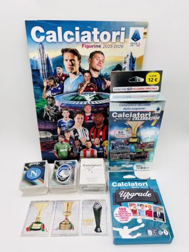 manuelkant Album vuoto + Set Raccolta Completa + Aggiornamenti + Celebration per la raccolta di figurine dei Calciatori 2025 2026 Serie A