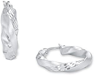 Amor Creolen 925 Sterling Silber Damen Ohrschmuck, 2,2 cm, Silber, Kommt in Schmuck Geschenk Box, 2017275