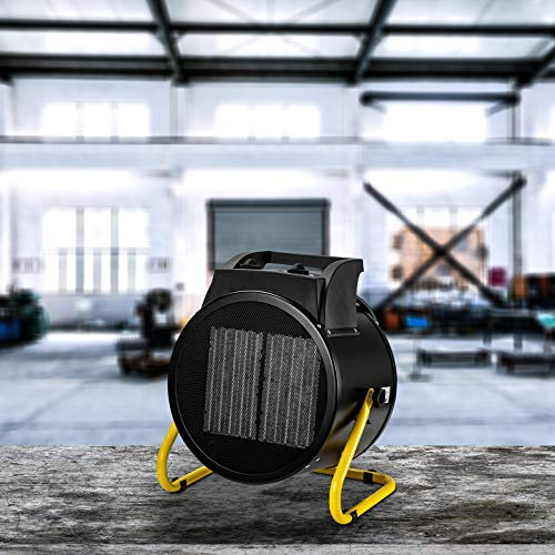 Nervy Termoventilatore Professionale in Ceramica Industriale da Lavoro Termostato Regolabile Aria Calda e Fredda IPX4 (9000 Watt)