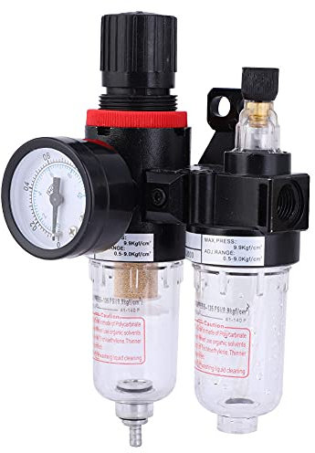 Régulateur de pression du filtre à air 1/4 Séparateur d'eau de l'huile Filtre à air Compresseur d'air Filtre du compresseur d'air avec coupe du lubrificateur pour système (AFC2000)