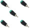 BRIEFCEC Adaptador Cable RCA a Altavoz de Subgraves Phono RCA Macho a AV 2 Terminales de Tornillo para Vídeo, Audio, Resorte, Tipo de Presión, CCTV Balun(Sin Soldadura RCA Macho, 5Piezas, Verde)