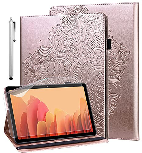GLANDOTU Funda para Xiaomi Pad 5 / Xiaomi Pad 5 Pro 11 2021 con Protector de Pantalla y lápiz Capacitivo, Ultra Fina función de Auto-Reposo/Activación Funda Xiaomi Pad 5 (Oro Rosa)