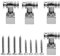 MAXCHEER Roller Guitar String Trees Guides Retainer for Fender Strat Stratocaster Tele Telecaster Electric Guitar，Pack of 4 (Chrome)