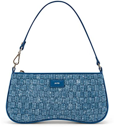 JW PEI Damen Eva Schultertasche, Denim-Gewebe