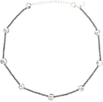 Breil B Rocks Halskette aus Edelstahl hergestellt und mit Hämatitsteinen verziert, Min. Länge: 39 cm, Max. Länge: 45 cm, TJ3287