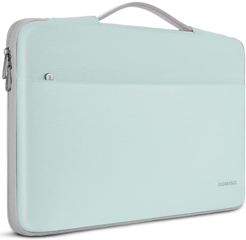 DOMISO 13.3 inch Laptop Case Sleeve Protective Cover Compatible with 14 inch MacBook Pro M4 M3 M2/MacBook Pro Max,13-13.3 inch Dell,Lenovo, HP,Waterproof Computer Cases Bag with Handle,Mint Green