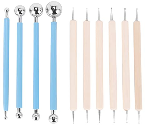 Josenidny Lot de 10 stylets à pointillés pour peinture sur mandala, poterie, gaufrage