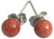 Edelstein Perlen Ohrstecker | 6mm | in Samtsäckchen | verschiedene Varianten | Ihre Energie immer dabei (Goldfluss - Gold)