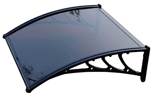 Balkon Vordach für Fenster Regenschutz,Vordach für Fenster,Eingang überdachung Holz,Tür überdachung Polycarbonat Vordach für Haustür,Türvordach für Fenster Haustüren (100X150cm/39inX59in,100cm)