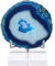 BTSKY Large Size Adjustable Silver Metal Arm Display Stand Easel with Square Acrylic Base, Display Holder for Geodes Rock Mineral Agate Fossil Coral Coin