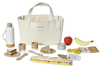 Vertbaudet Kinder Picknick-Spielset aus Holz FSC® karamell