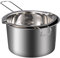 HEMOTON Ensemble De Marmites À Double Bain-Marie En Acier Inoxydable Pot De Fusion D'eau Bouillante Avec Double Bec Verseur Pot De Fusion De Chocolat Pour Bougie Beurre Bonbons Fromage