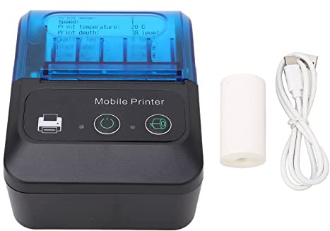 Hyuduo 58 Mm Mini Imprimante Thermique Portable de Code QR 5,1 Cm sans Fil USB Reçu Ticket Imprimante Thermique pour Cartes Flash DIY Journal Photos Notes Enfants Étude