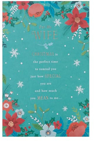 UK Greetings Weihnachtskarte für Frau – Herzliches Design