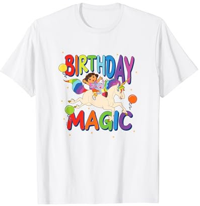 Dora the Explorer Birthday Magic Dora & Boots Riding Unicorn T-Shirt
