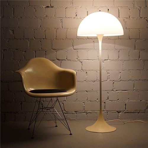 Leomix Pilz-Stehlampen Für Wohnzimmer Und Schlafzimmer, Lesebeleuchtung, Dimmbare Stehlampe Mit Acrylschirm, Fußschalter, Moderne, Augenschonende Lese-Stehleuchte