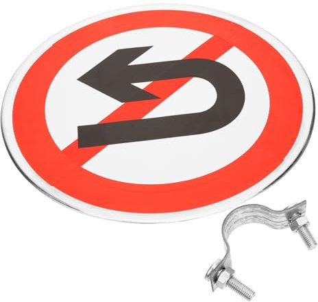 CLISPEED Panneau D'interdiction De Demi- En Métal Pour Allée Panneaux Réfléchissants Extérieurs