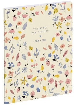 Exacompta - 2002043E – Wochenkalender für Büro SAD 20 Julie Adore – 15 x 21 cm – September 2024 bis Dezember 2025 – 16 Monate – Visuell Natur