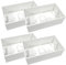 rhinocables Ethernet Back Box for Faceplate, Fits Wall Plate for Ethernet Cable Networking Sockets Surface Mount Box (4 PACK, 45mm)