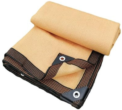 LlAMZYOU Rectangle Schattennetz, Outdoor Schattennetz, Pergola Schattiernetz, Garten Schattennetz, Wasser Und Luftdurchlässig, Für Terrasse/Garten/Pergola/Auto (beige 6x14m)