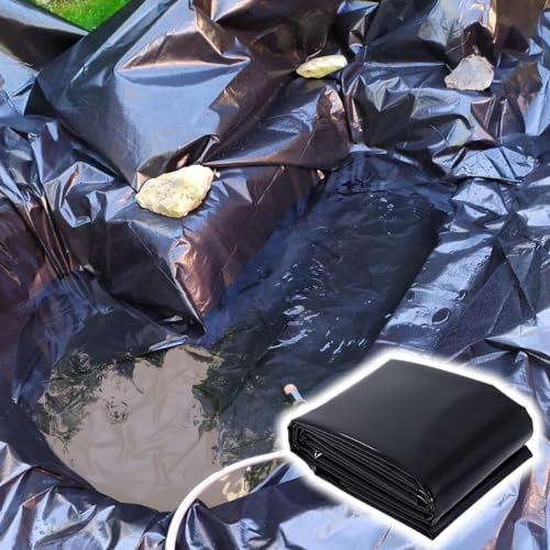 Bâche de bassin de jardin robuste - Grande taille - 13 x 15 m - Facile à couper - Membrane de piscine pour piscines et plantes - Bâche flexible pour bassins à poissons et pente de rivière