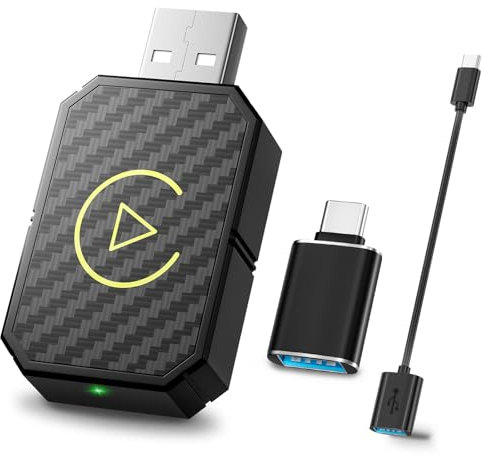 CLIUNT 2 in 1 Wireless Carplay and Android Auto Adapter UK, Smart Car Box Converts Wired to Wireless, Auto-Connect, Plug and Play