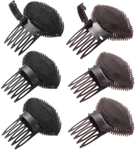 sylbx 6 Pièce Tête Cheveux Bouffants,Pince en Eponge pour Base de Cheveux,Base Cheveux à Pince Eponge,Chignon de Volume de Bosse,Éponge Bump Up Pince à Cheveux pour Augmenter le Volu