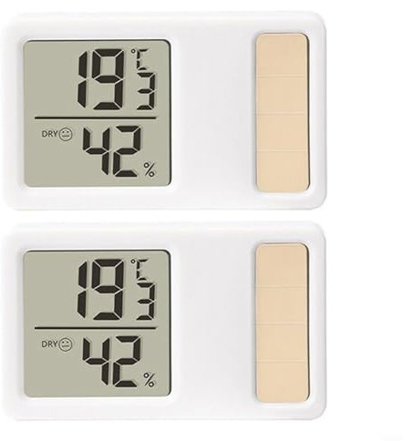 HOHOVYVY Raumthermometer Innen, Solar-Thermometer Und Hygrometer, Tragbares Elektronisches Messgerät Zur Temperaturerkennung(5 * 3cm)