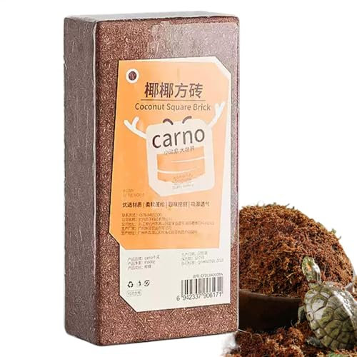 Coco Coir - Sustrato de fibra de coco comprimida para acuario, accesorios de cangrejo ermitaño, ropa de cama de tortuga para serpiente, tortuga, geco