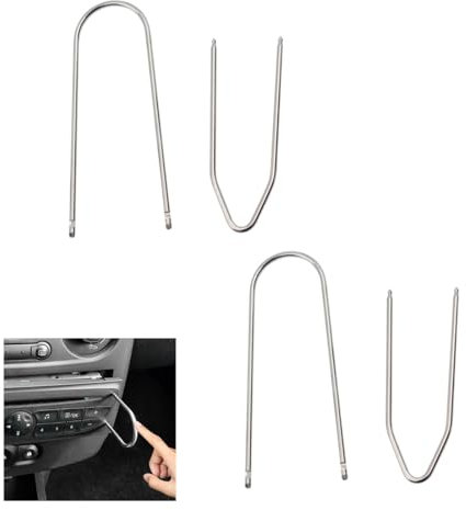 HABNI 4Pcs Cle Extraction Autoradio Poste Radio Voiture Bluetooth Outil De Déverrouillage D'Autoradio Voiture Compatible D'Origineautoradio Adaptateur Demontage