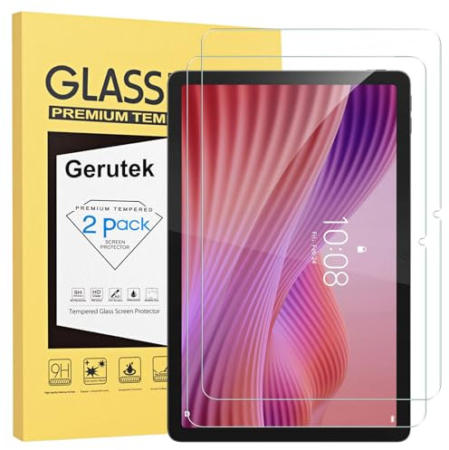 Gerutek [2 Piezas Protector Pantalla para Lenovo Tab 10,1 Pulgadas 2025, (TB-311FU/TB-311XU), Dureza 9H, Antiarañazos, Antihuellas, Sin Burbujas, Cristal Vidrio Templado para Lenovo Tab 10.1 FHD 2025