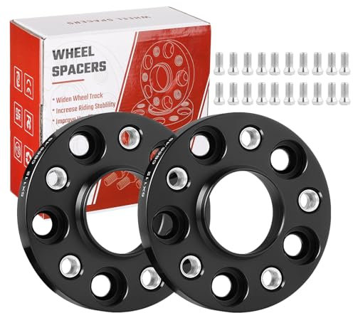 ISINEVER Spurverbreiterung 5x112 40mm 2x20mm 66,45 Kompatibel mit Mercedes Kompatibel mit Benz Modelle mit Radschrauben M14x1.5x25mm Spurplatten Distanzscheibe Schwarz