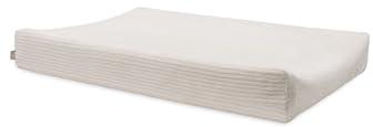 Jollein Wickelauflagenbezug Cloudy Rib – Oatmeal – 50x70cm – OEKO–TEX Zertifiziert – Bezug Wickelauflage