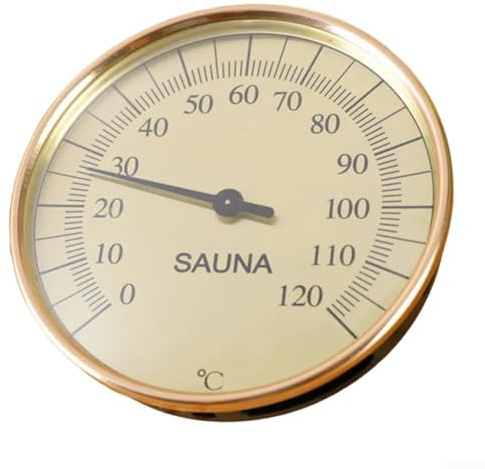 Bimetallic Battery-Free Thermometer and Hygrometer Designed for Sauna Use Offering For Accurate Temperature and Humidity Monitoring (Thermometer)
