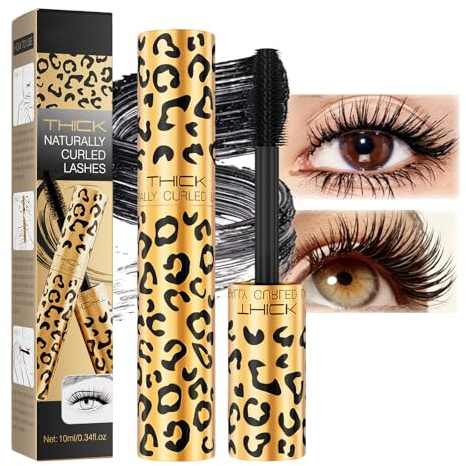 Mascara Wasserfest Schwarz, Wimperntusche für Ältere Frauen und Sensible Augen, 4D Volumen & Länge mit False-Lash-Look, Natürlich, Wischfest und Langanhaltend für Locken, ohne Klumpen, 10ml