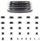 40mm Round Tube Inserts, Pack of 4 Black Plastic End Caps (See Second Image for Ordering Guide) - Made in Germany